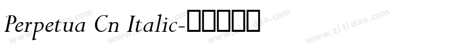 Perpetua Cn Italic字体转换
